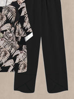 Printed Half Sleeve Top and Pants Set