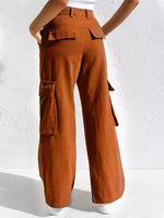 High-Waisted Wide Leg Cargo Jeans