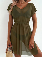 Printed Short Sleeve Mini Dress