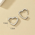 Alloy Heart Shape Hoop Earrings
