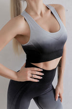 Gradient Sports Bra and Leggings Set - Ladyez