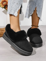 Cozy Winter Fur-Lined Ankle Boots - Ladyez