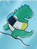 Children's Cute Dinosaur Graphic Short Sleeve T-Shirt