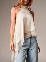 Halter Neck Lace Trim Cami