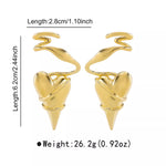 Heart-Shaped Twisted Wire Earrings
