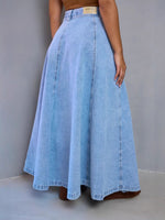High-Waisted Denim Skirt