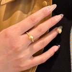 18K Gold-Plated Pearl Ring