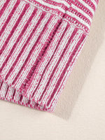 Striped Boat Neck Casual Sweater