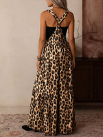 Leopard Print Wide Leg Overalls