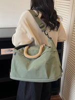 Bow Embroidered Travel Bag