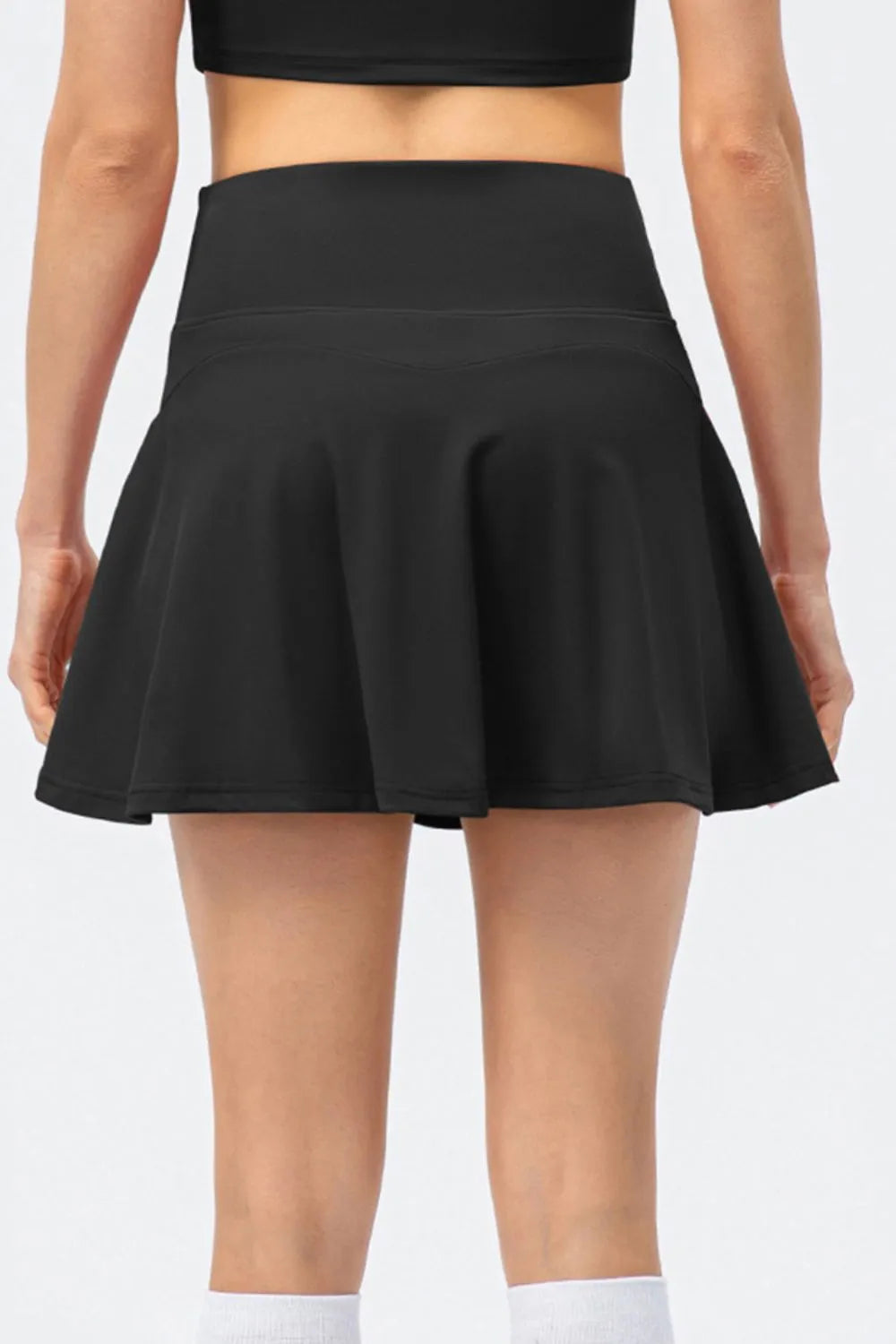 High Waist Wide Waistband Active Skirt - Ladyez