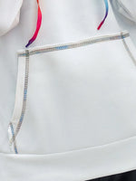 Ivy Lane Contrast Stitching Drawstring Raglan Sleeve Hoodie