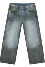 High Waist Baggy Jeans with Pockets