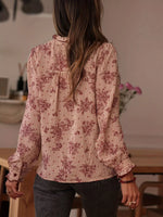 Frill Plaid Button Up Shirt