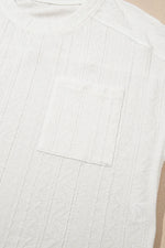 Texture Short Sleeve Top and Shorts Set