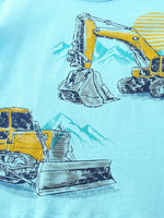Children‘s Excavator Print Short Sleeve T-Shirt