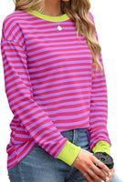 Striped Long Sleeve Casual T-Shirt