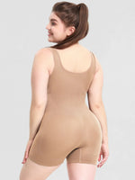 Scoop Neck Wide Strap Shaping Romper - Ladyez