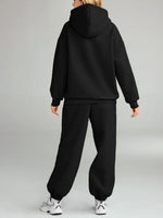 Full Size Kangaroo Pocket Hoodie and Joggers Set Plus Size