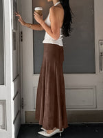 Suede Midi Skirt