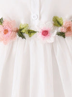 Children's Floral Ruffle Sleeve Dress