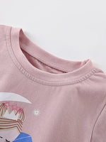 Children's Cute Fairy Graphic Short Sleeve T-Shirt