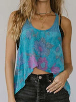 Printed Scoop Neck Tank - Ladyez