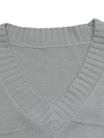 V-Neck Dropped Shoulder Sweater