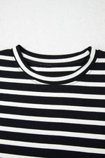 Striped Short Sleeve Top and Shorts Set