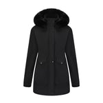 Full Size Fur Hooded Warm Winter Parka Outerwear Plus Size