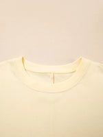2 in 1 Faux Two Piece Patchwork Round Neck Sweatshirt