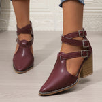 Point Toe Block Heels Pumps