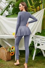 Mock Neck Long Sleeve One-Piece Swimwear - Ladyez