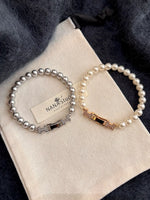 Pearl Double H Buckle Bracelet