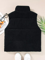 Corduroy Zip Up Vest Coat