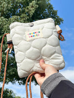 Quilted Padded Crossbody Bag with Adjustable Strap