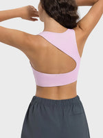 Millennia Cutout Round Neck Active Tank - Ladyez