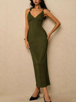 Sleeveless Ribbed Knit Midi Dress
