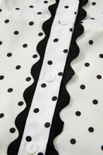 Polka Dot Half Sleeve Midi Dress