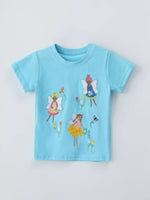 Children's Embroidered Round Neck T-Shirt