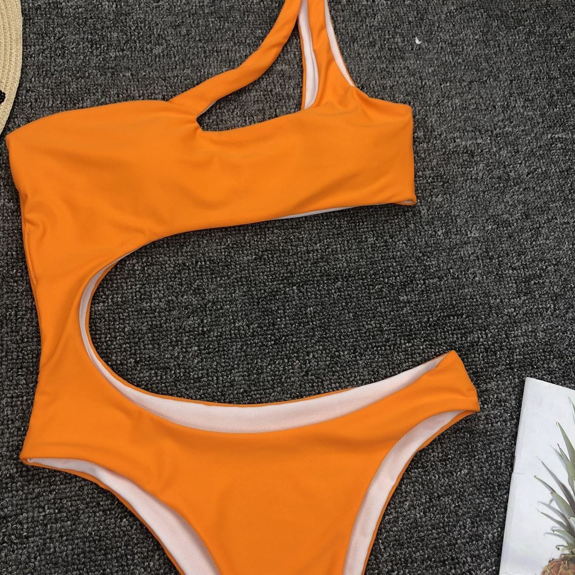 Asymmetric One shoulder Female Swimwear One piece swimsuit Women Monokini Bather Trikini High Cut Out Bathing Suit Swim Bodysuit