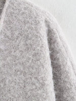 Textured Knit Tie-Front Outerwear