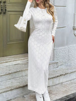 Round Neck Bodycon Maxi Dress