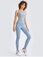 Millennia Double Take Square Neck Racerback Cropped Tank - Ladyez