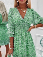 Full Size Ruffled Hem Floral Dress Plus Size