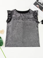 Ruffled Round Neck Tank