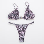 Sexy Push Up Underwired V-bar Bikini Women Swimsuit Female Swimwear Two-pieces Bikini set Micro Thong Bathing Suit Swim Lady