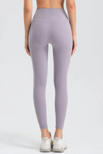Wide Waistband Slim Fit Active Leggings - Ladyez