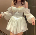 Women White Sexy Tulle Dress Summer Sexy Pleated Tube Top Cami Dress