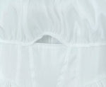 Women White Sexy Tulle Dress Summer Sexy Pleated Tube Top Cami Dress